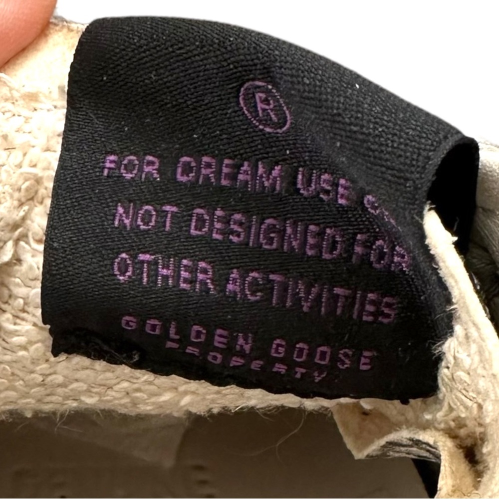 Golden Goose Denim Trimmed Snakeskin Leather Superstar Sneakers Gray Purple - Picture 10 of 11